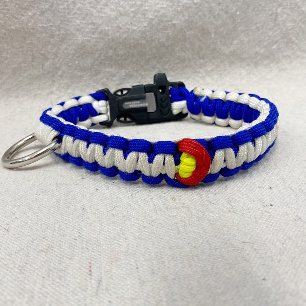 Colorado‎ flag theme ripcord dog collar 14 inches/medium